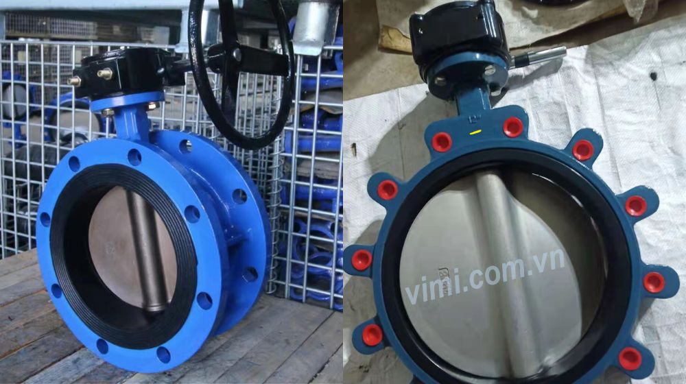 kho van bướm gang tay quay dn300