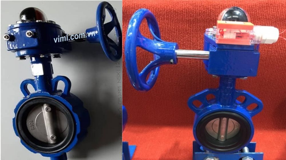 kho van bướm gang tay quay dn65