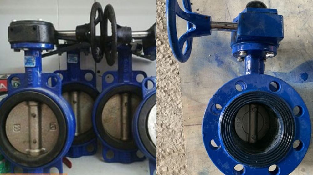 kho van bướm gang tay quay dn80