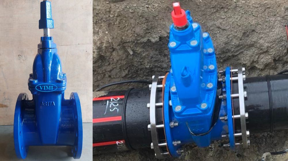 Nắp chụp van gang màu sắc của nắp chụp van gang