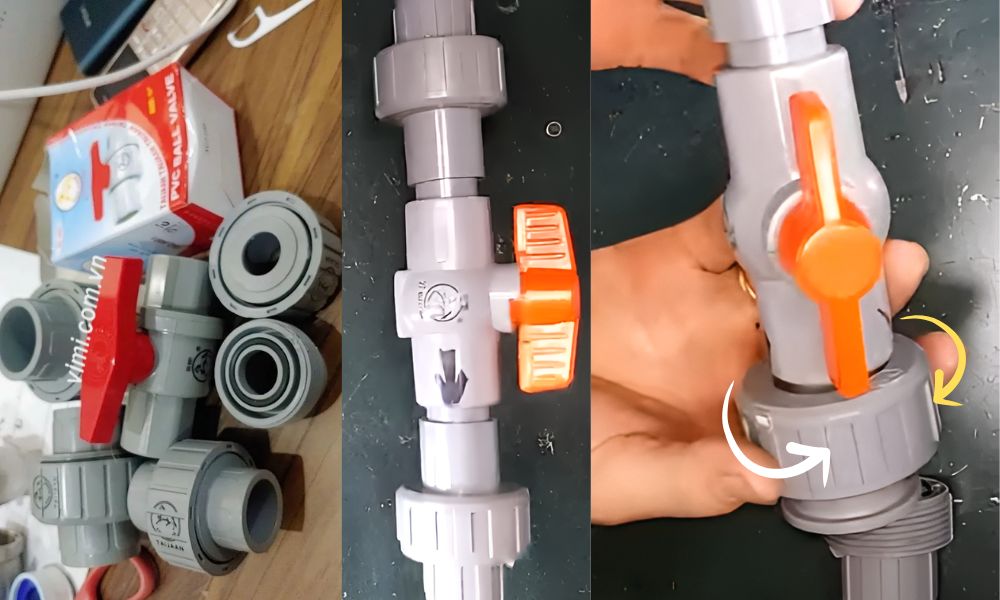 Rắc co PVC 60 - Phụ kiện nối ống linh hoạt mẹo bảo trì khóa van nước bằng rắc co pvc 60