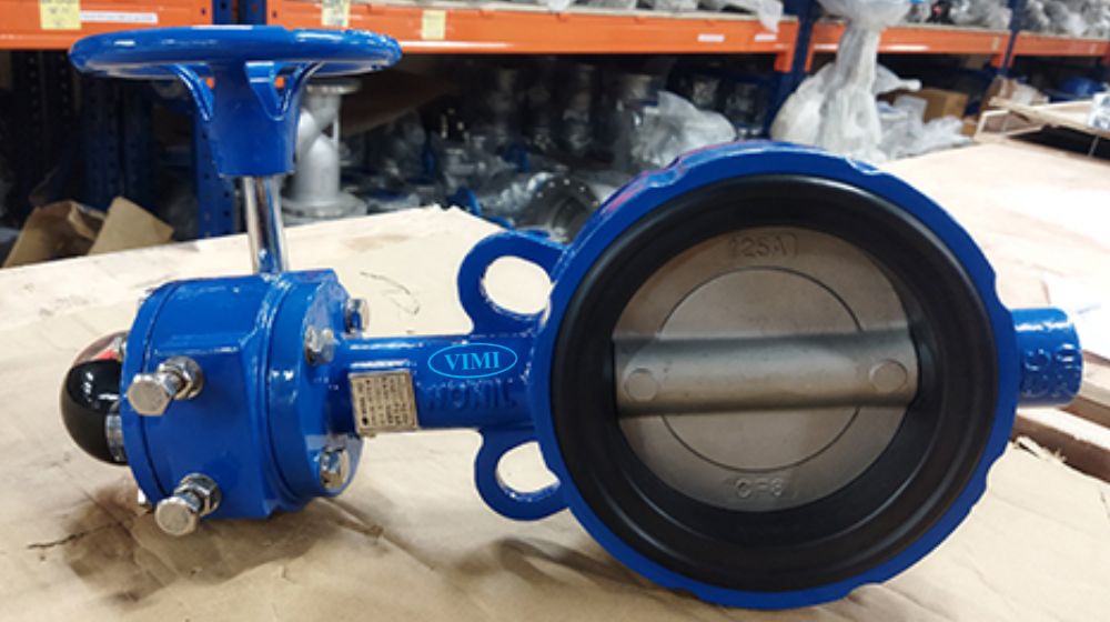 nhận biết van bướm gang tay quay dn125