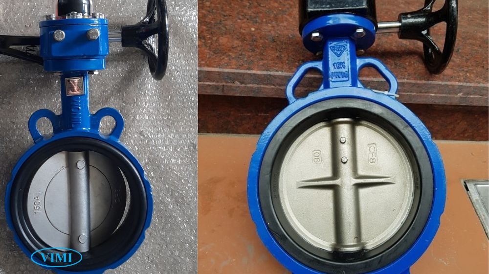 nhãn hiệu van bướm gang tay quay dn150