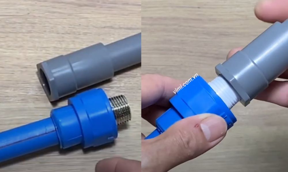 nối ống ppr với ống pvc đầu nối thẳng ppr