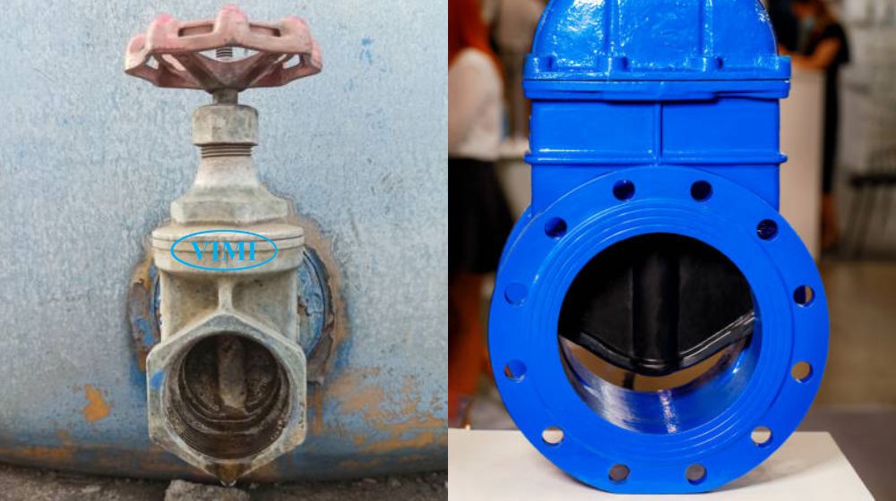 non rising stem gate valve đóng không kín