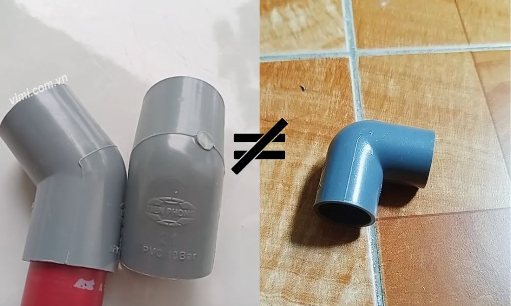 Chếch PVC - 4 yếu tố ảnh hưởng về giá phân biệt cút và chếch pvc là gì