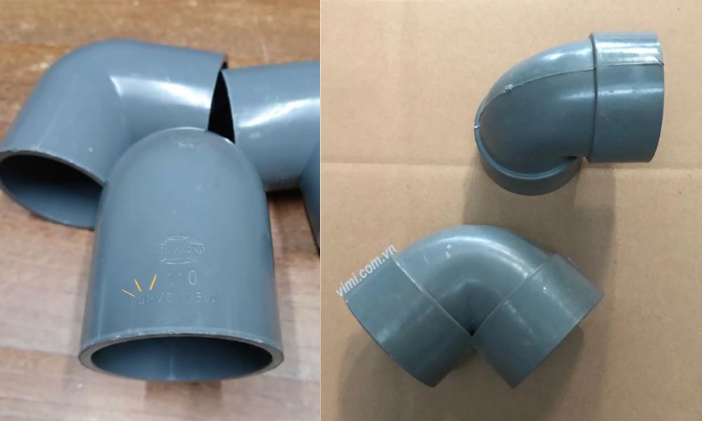 Cút uPVC D110 - 5 ứng dụng thực tế phân biệt cút pvc d110 với cút upvc d110