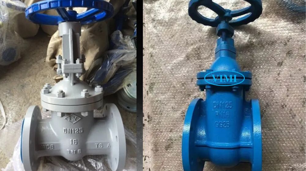 Van cổng DN125 thân van cổng dn125 làm từ vật liệu gì