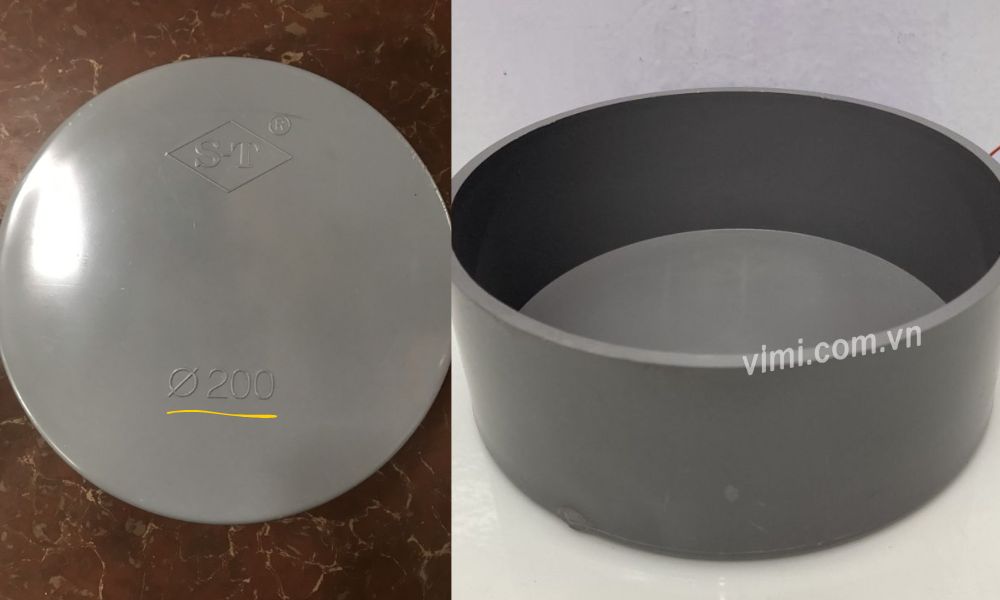 thông số của nắp bịt ống nhựa pvc 200
