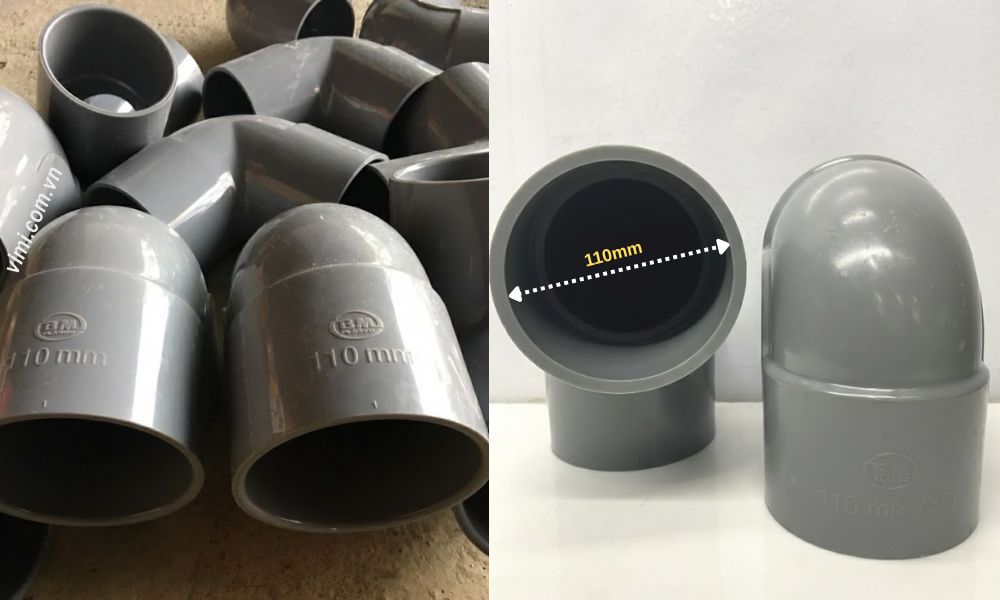Cút PVC D110 - 4 ứng dụng thực tế tổng quan về cút pvc d110