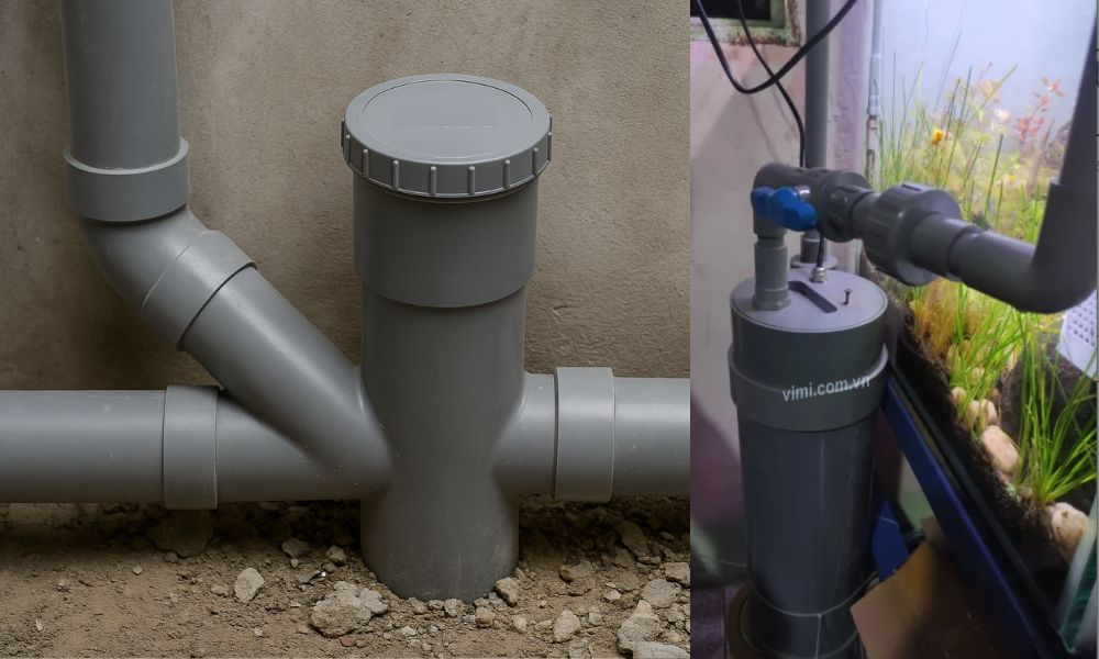 ứng dụng của bịt xả thông tắc pvc 140