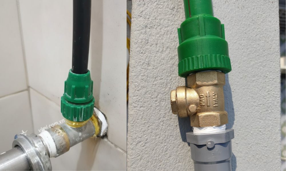 ứng dụng của đầu nối ren trong ppr