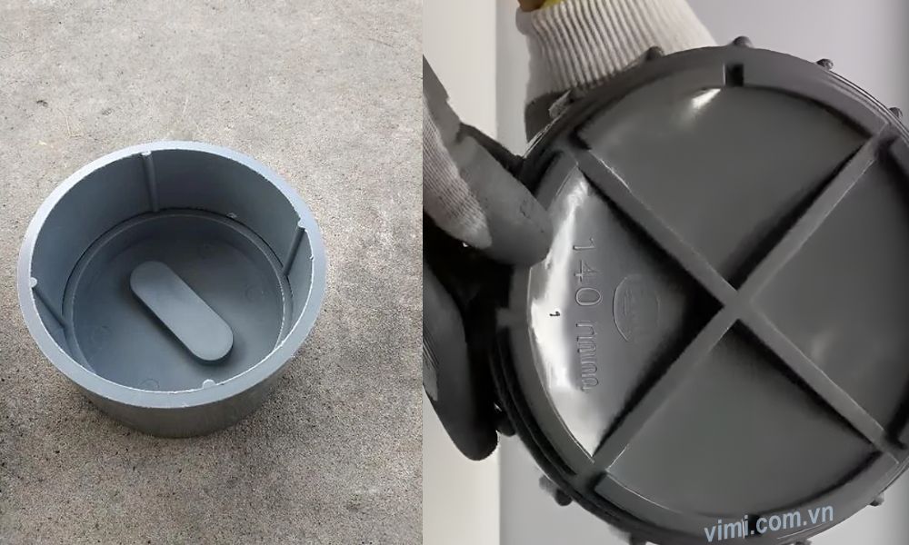 ưu điểm của bịt xả thông tắc PVC 140 so với nắp bịt thường