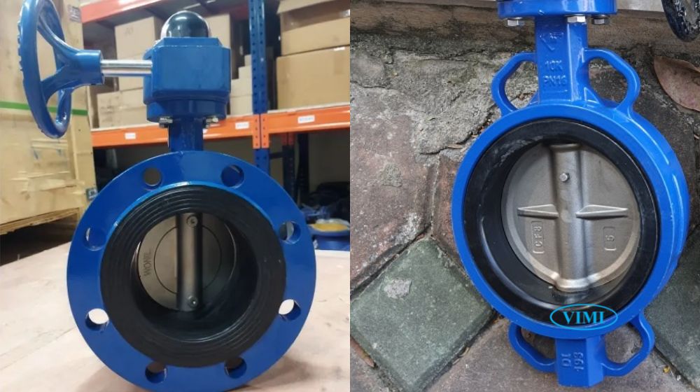 van bướm gang tay quay dn100 dùng cho ống nào