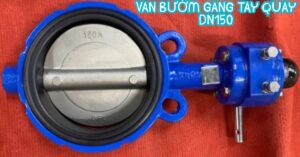 van bướm gang tay quay dn150