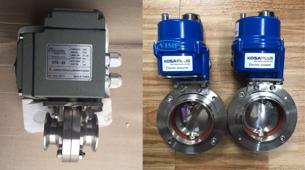 van bướm vi sinh điều khiển điện