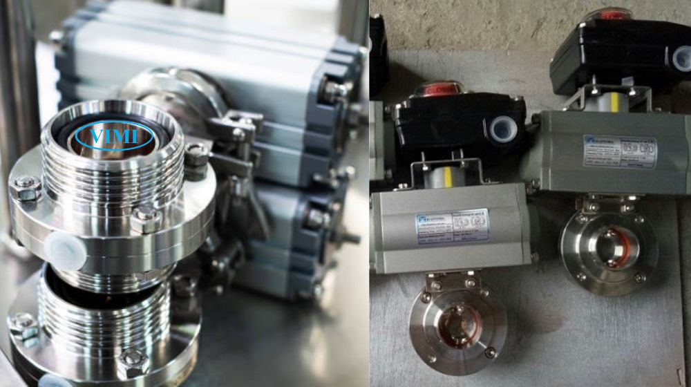 van bướm vi sinh khí nén