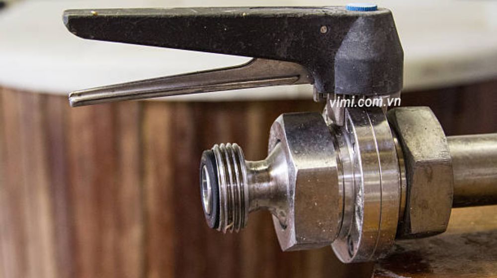 van bướm vi sinh tay gạt