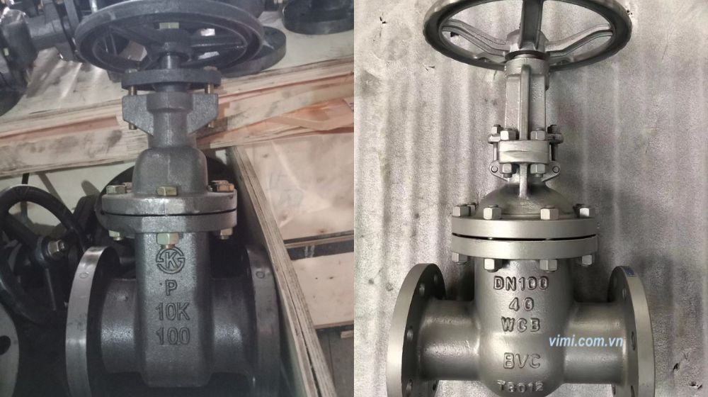 van chặn d100 làm bằng vật liệu gì