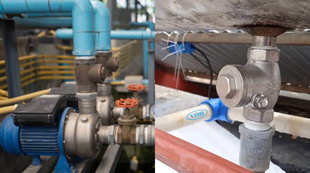 vị trí cần lắp van 1 chiều cho bồn nước