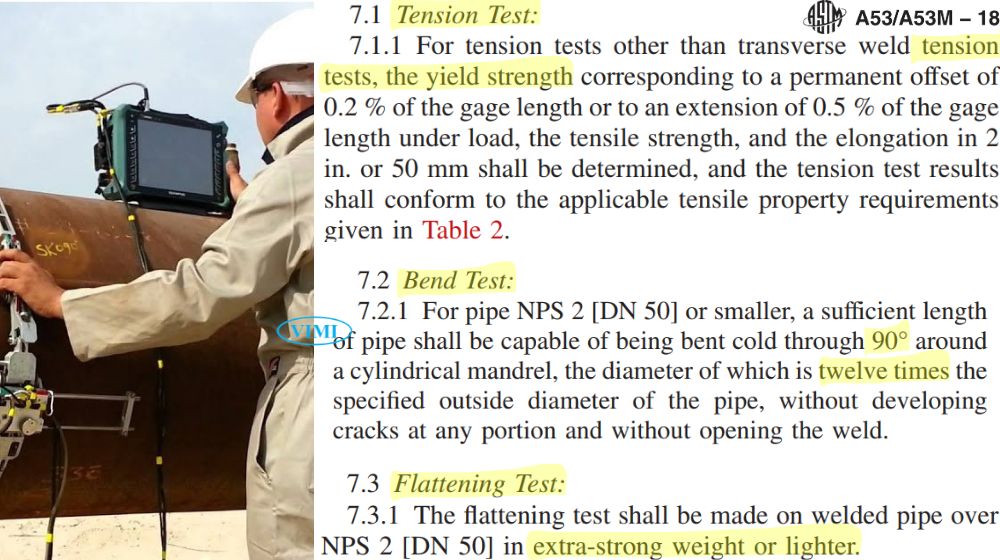 các phép thử cơ học theo astm a53