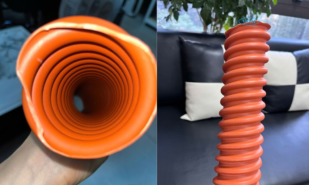 Ống nhựa xoắn HDPE 40 30 - 4 ứng dụng thực tế cấu trúc gân xoắn đồng tâm của ống nhựa xoắn hdpe 40 30