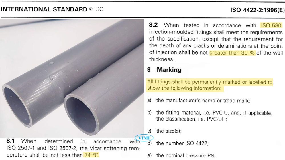 Tiêu chuẩn ISO 4422: Hệ thống ống PVC-U cho cấp nước chất lượng và nguồn gốc theo iso 4422
