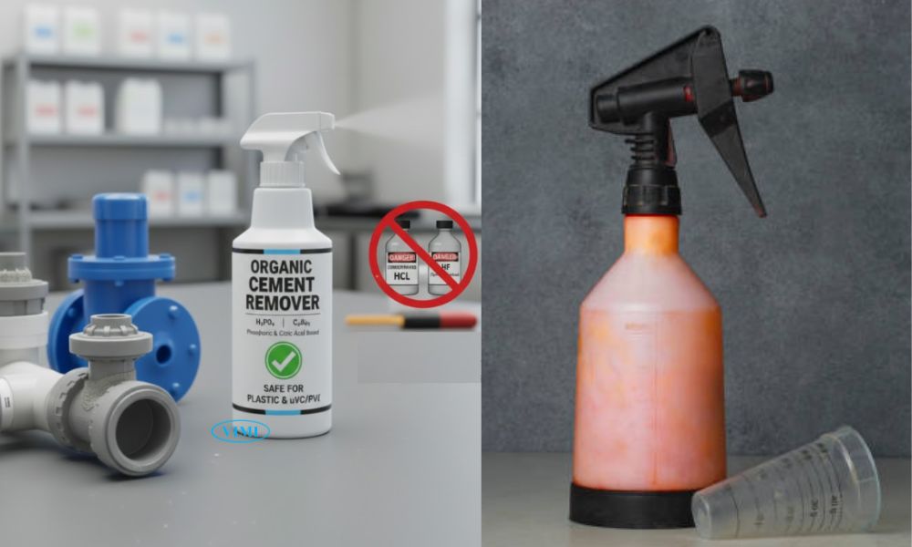 Chọn chất tẩy xi măng phù hợp với van chọn chất tẩy xi măng cho van upvc pvc