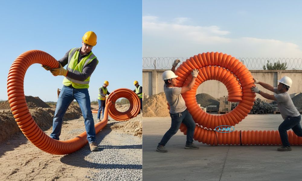 dễ uốn linh hoạt thi công nhanh ống nhựa xoắn hdpe 195 150