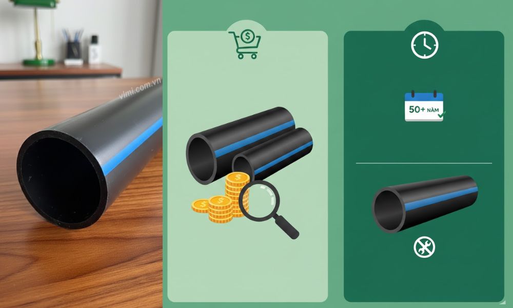 Ống nước HDPE - 4 yếu tố tác động đến giá giá trị vòng đời ống nước hdpe