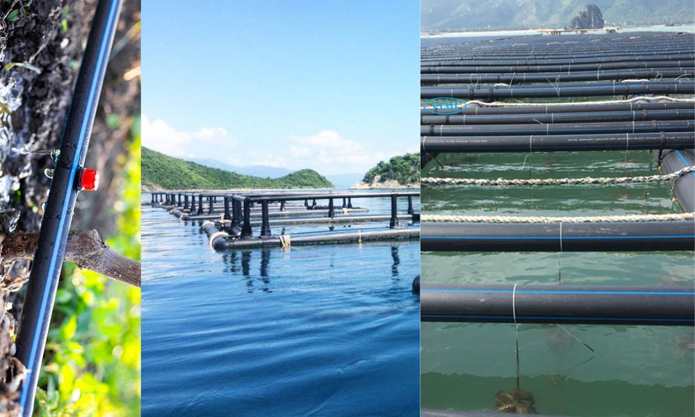 hệ thống tưới tiêu và thủy lợi hdpe pn8 pe100