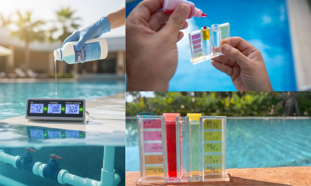 hóa chất bể bơi cân bằng nước