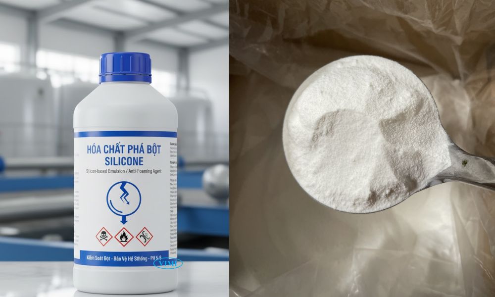 hóa chất xử lý nước thải phá bọt silicone