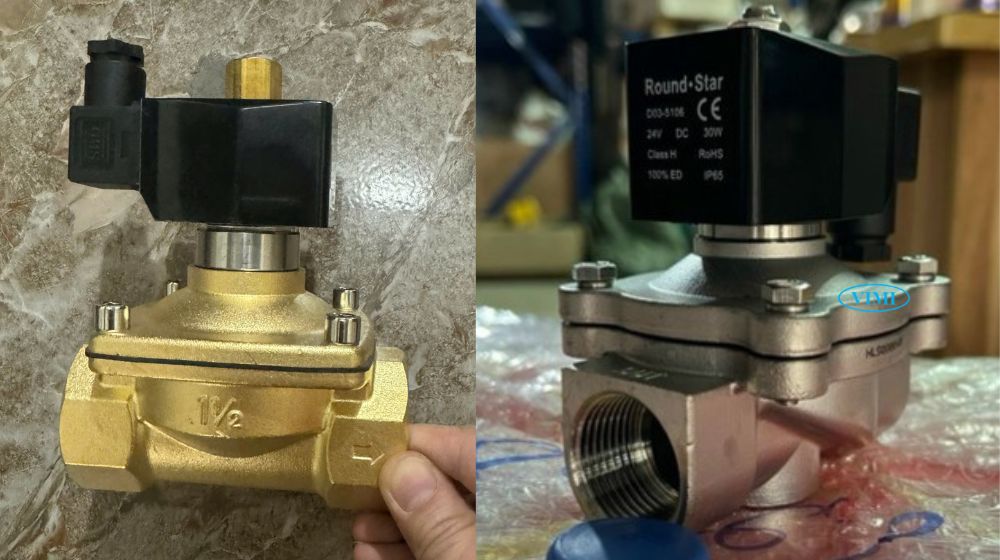 Van điện từ phi 49 - DN40 - 1 1/2 inch kết nối của van điện từ phi 49