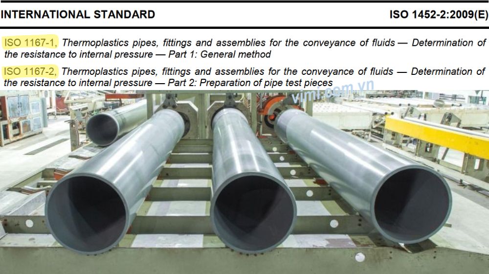 khả năng chịu áp lực bên trong ống theo iso 1452