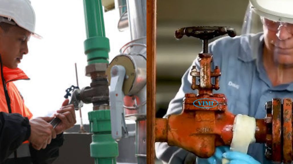 lắp đặt van khóa hơi