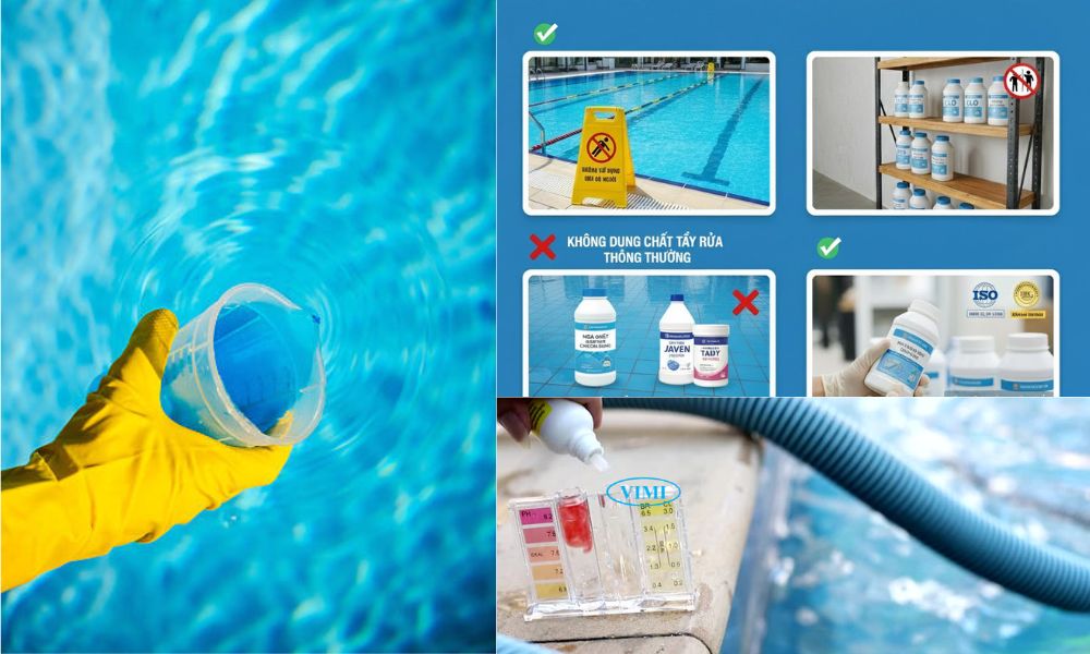 lưu ý an toàn khi sử dụng hóa chất bể bơi 2