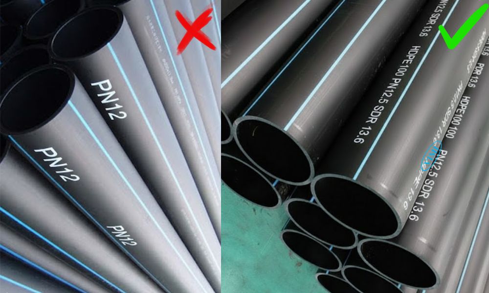 nhầm lẫn của ống hdpe pn12 pe100