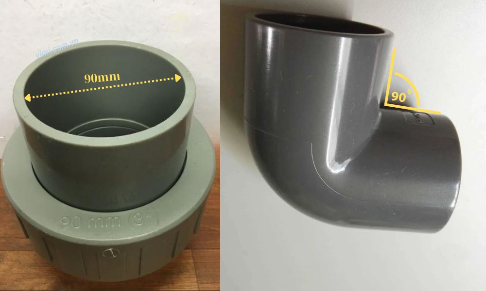 Rắc co nhựa 90 - 5 ứng dụng nổi bật nhầm lẫn giữa rắc co nhựa 90 và co nhựa 90