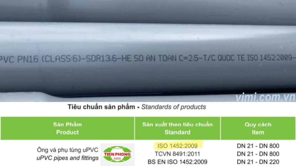 nhãn hiệu sản xuất ống theo iso 1452