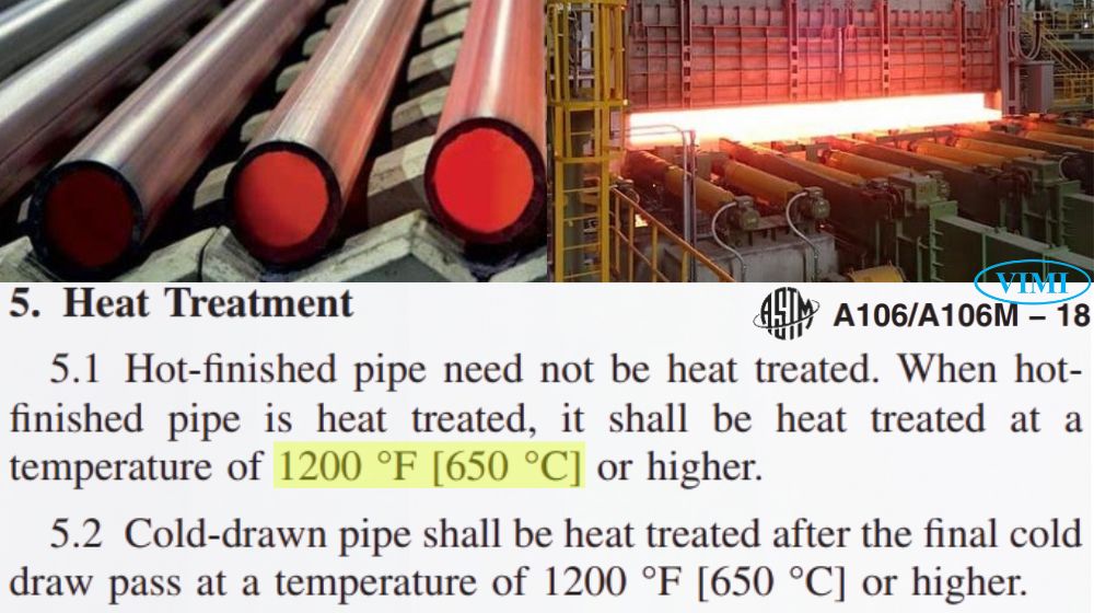 nhiệt luyện thép theo astm a106