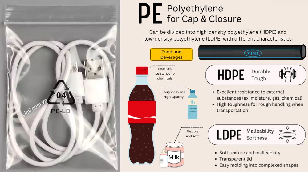 Nhựa PE là gì? 7 khía cạnh về PolyEtylen nhựa pe trong ngành bao bì