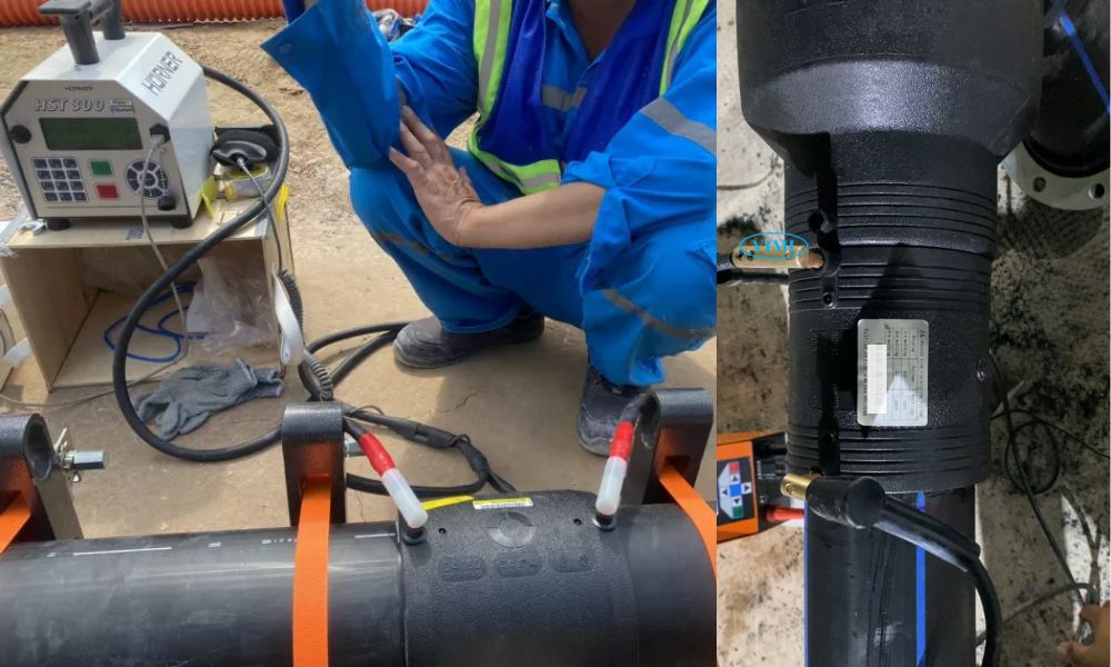 Ống nước HDPE - 4 yếu tố tác động đến giá nối phụ kiện siết gioăng hàn điện trở ống nước hdpe