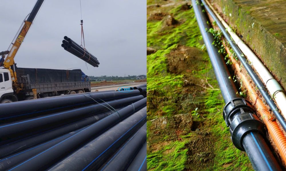 ống hdpe pn10 pe100 trong hệ thống thoát nước