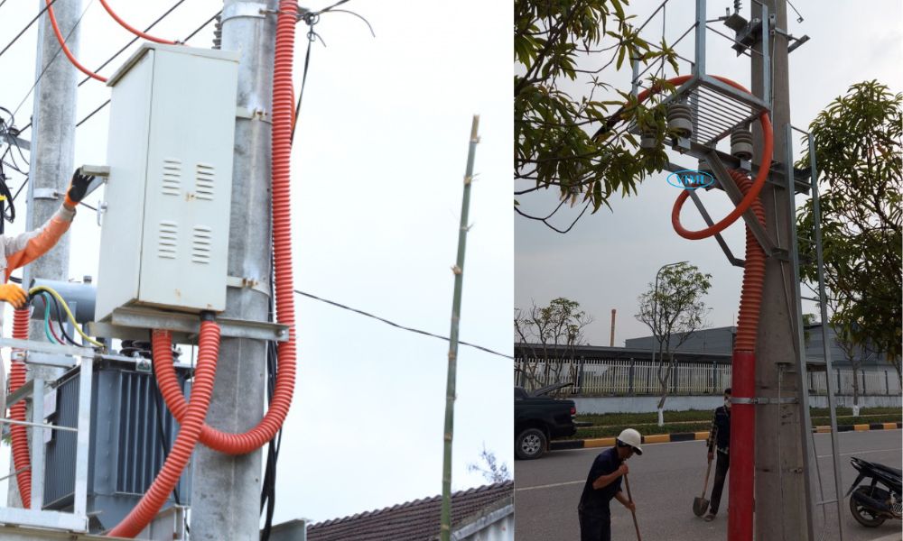 Ống nhựa xoắn HDPE 32 25 - 5 tiêu chuẩn Ống nhựa xoắn HDPE 32 25 bảo vệ hệ thống cáp điện