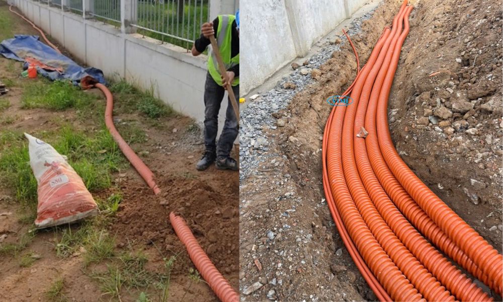 Ống nhựa xoắn HDPE 32 25 - 5 tiêu chuẩn Ống nhựa xoắn HDPE 32 25 luồn cáp mạng viễn thông