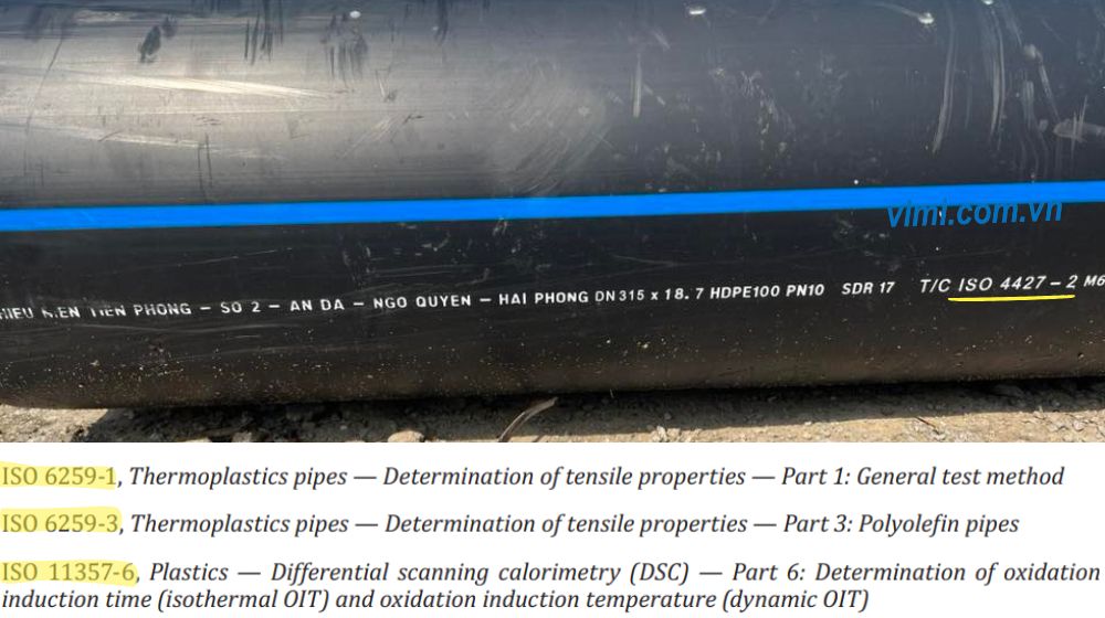 ISO 4427 - Tiêu chuẩn toàn cầu về ống nhựa HDPE cấp nước phương pháp thử nghiệm và kiểm soát chất lượng theo iso 4427