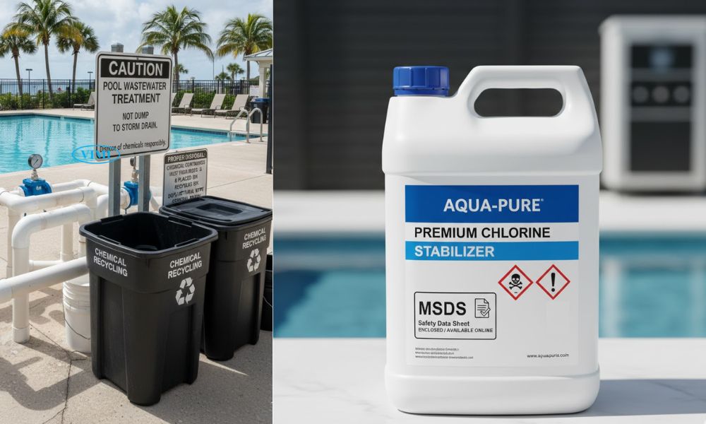 quản lý môi trường khi sử dụng hóa chất bể bơi