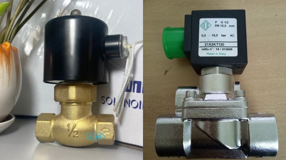 Van điện từ phi 21 - DN15 - 1/2 inch thân van điện từ phi 21 làm bằng vật liệu gì