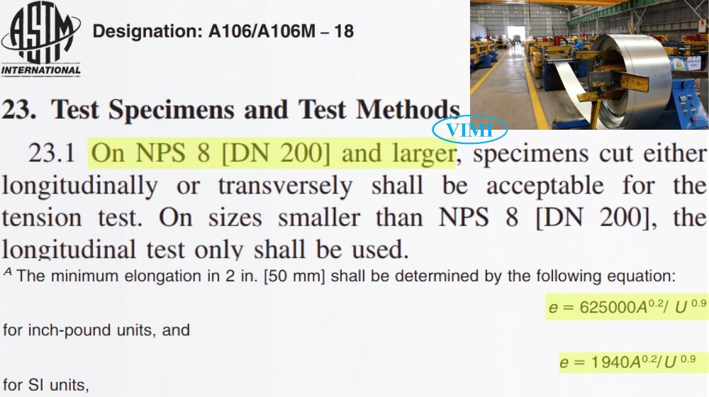 thử nghiệm kéo theo astm a106